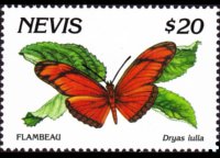 Nevis 1991 - serie Farfalle: 20 $