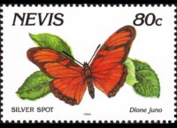 Nevis 1991 - set Butterflies: 80 c
