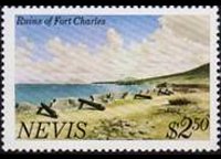 Nevis 1981 - serie Vedute: 2,50 $