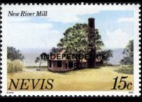 Nevis 1983 - serie Vedute - soprastampati: 15 c