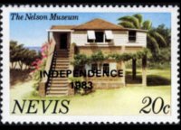 Nevis 1983 - serie Vedute - soprastampati: 20 c