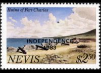 Nevis 1983 - set Landmarks - overprinted: 2,50 $