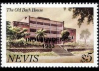 Nevis 1983 - serie Vedute - soprastampati: 5 $