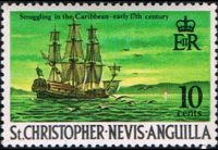 Saint Kitts and Nevis 1970 - set History of the isles: 10 c
