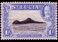 Saint Lucia 1936 - set King George V and landscapes: 1 sh