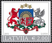 Lettonia 2015 - serie Stemmi: 2,00 €