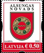 Lettonia 2015 - serie Stemmi: 0,50 €