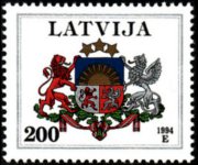 Lettonia 1994 - serie Stemmi: 200 s