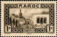 Marocco 1933 - serie Vedute: 1 c