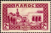 Marocco 1933 - serie Vedute: 2 c