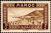Marocco 1933 - serie Vedute: 3 c