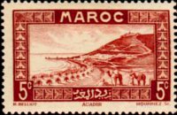 Marocco 1933 - serie Vedute: 5 c