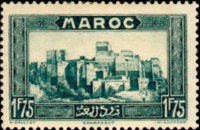 Marocco 1933 - serie Vedute: 1,75 fr
