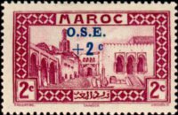 Marocco 1933 - serie Vedute: 2 c + 2 c