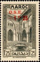 Marocco 1933 - serie Vedute: 1,25 fr + 1,25 fr