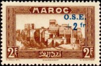 Marocco 1933 - serie Vedute: 2 fr + 2 fr