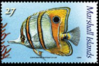 Marshall Islands 2008 - set Tropical fish: 27 c