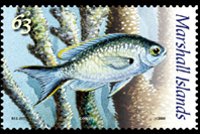 Marshall Islands 2008 - set Tropical fish: 63 c
