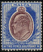 Malta 1903 - set King Edward VII: 2½ p