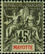 Mayotte 1892 - serie Navigazione e commercio: 45 c