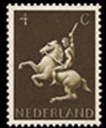 Netherlands 1943 - set Germanic symbols and naval heroes: 4 c