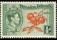 Pitcairn Islands 1940 - set King George VI and history of Bounty: ½ p