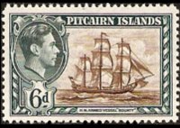 Pitcairn Islands 1940 - set King George VI and history of Bounty: 6 p