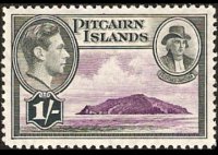 Pitcairn Islands 1940 - set King George VI and history of Bounty: 1 sh