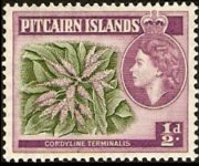 Pitcairn Islands 1957 - set Queen Elisabeth II and various subjects: ½ p