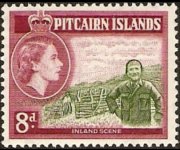 Pitcairn Islands 1957 - set Queen Elisabeth II and various subjects: 8 p