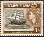 Pitcairn Islands 1957 - set Queen Elisabeth II and various subjects: 1 sh