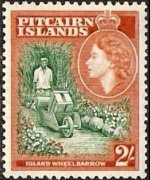 Pitcairn Islands 1957 - set Queen Elisabeth II and various subjects: 2 sh