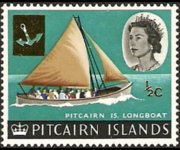 Pitcairn Islands 1967 - set Ships and birds - overprinted: ½ c su ½ p