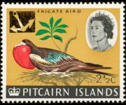 Pitcairn Islands 1967 - set Ships and birds - overprinted: 2½ c su 3 p