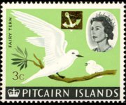 Pitcairn Islands 1967 - set Ships and birds - overprinted: 3 c su 4 p