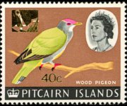 Pitcairn Islands 1967 - set Ships and birds - overprinted: 40 c su 4 sh