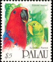 Palau 1991 - set Birds: 5 $