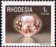 Rhodesia 1978 - serie Pietre preziose, animali e cascate: 1 c