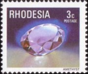 Rhodesia 1978 - set Gemstones, wild animals and waterfalls: 3 c
