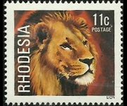 Rhodesia 1978 - set Gemstones, wild animals and waterfalls: 11 c