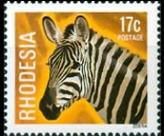 Rhodesia 1978 - set Gemstones, wild animals and waterfalls: 17 c