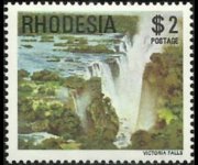 Rhodesia 1978 - set Gemstones, wild animals and waterfalls: 2 $