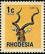 Rhodesia 1974 - set Antelopes, flowers and butterflies: 1 c