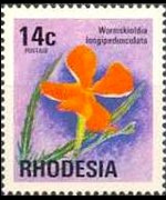 Rhodesia 1974 - set Antelopes, flowers and butterflies: 14 c