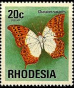 Rhodesia 1974 - set Antelopes, flowers and butterflies: 20 c