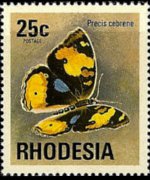 Rhodesia 1974 - set Antelopes, flowers and butterflies: 25 c