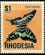 Rhodesia 1974 - set Antelopes, flowers and butterflies: 1 $
