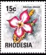 Rhodesia 1974 - set Antelopes, flowers and butterflies: 15 c