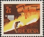 Rhodesia 1970 - set Industrial development and views: 2 c