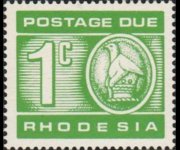 Rhodesia 1970 - set Zimbabwe bird: 1 c